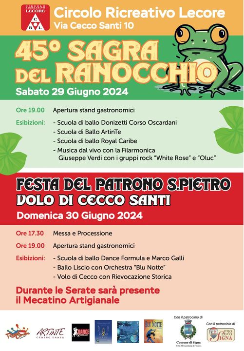 EVENTI 29-30 GIUGNO 2024 CIRCOLO RICREATIVO LECORE