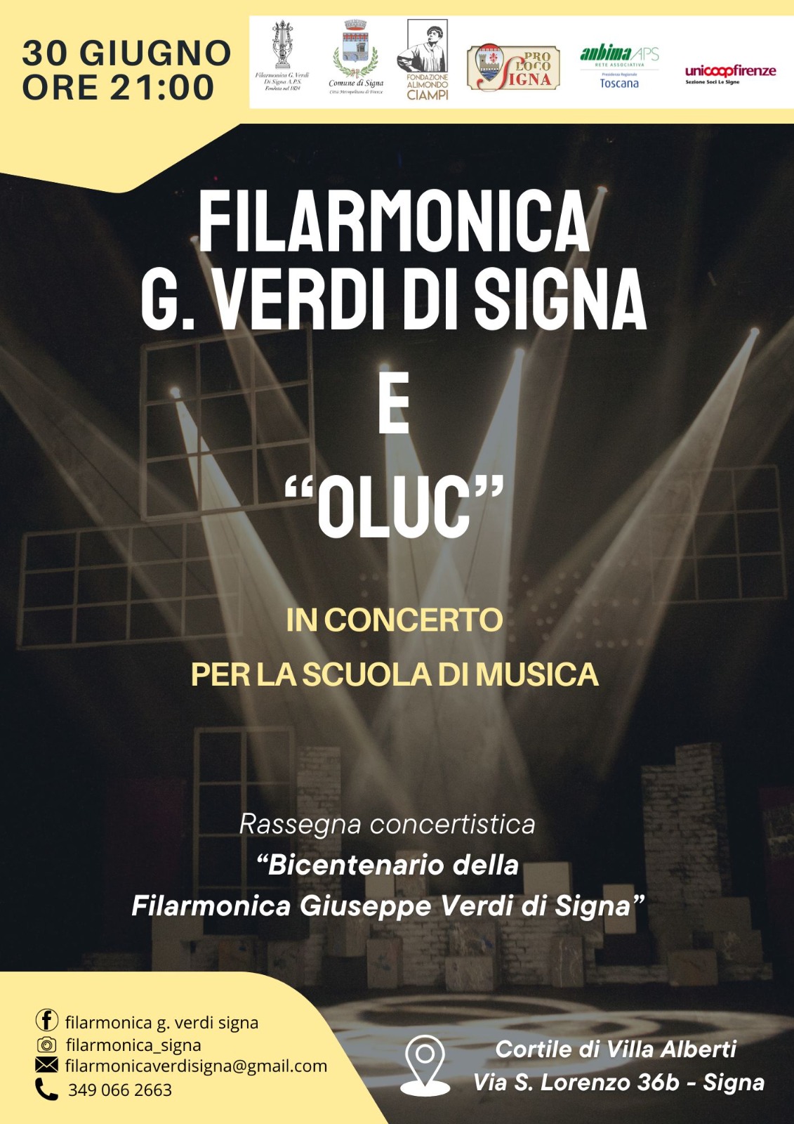 CONCERTO DELLA FILARMONICA G.VERDI DI SIGNA E “OLUC”