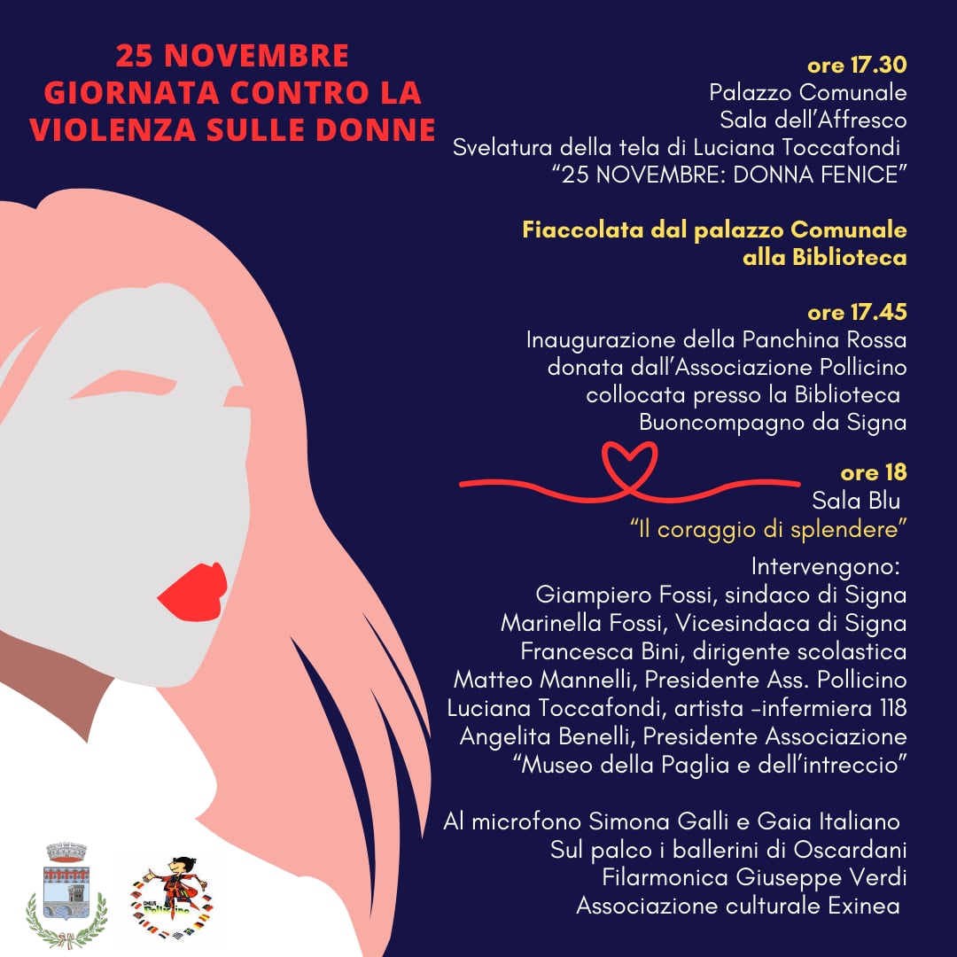 25 NOVEMBRE GIORNATA CONTRO LA VIOLENZA SULLE DONNE